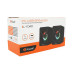 Колонки 2.0 Kisonli L-1040 для ПК та ноутбука, USB + 3.5mm, 2x3W, 20Hz-20KHz, 20X11X13mm, black