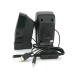 Колонки 2.0 Kisonli L-3030 для ПК та ноутбука, USB + 3.5mm, 2x3W, 20Hz-20KHz, 20X11X13mm, black