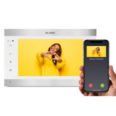 Wi-Fi відеодомофон Slinex SL-10N Cloud (silver + white), AHD, 10” сенсорний IPS екран, переадресація на тел Smart Call, 300 x 65 x 306 мм