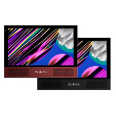 AHD відеодомофон Slinex Sonik 10 (black/red), 10” сенсорний IPS екран, запис руху, слот microSD, 248×177×21 мм