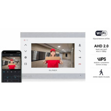 Wi-Fi відеодомофон Slinex SL-07N Cloud (silver/white), AHD, 7” сенсорний IPS екран, переадресація на тел Smart Call, 230×165×22 мм