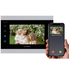 Wi-Fi відеодомофон Slinex SL-07N Cloud (silver/black), AHD, 7” сенсорний IPS екран, переадресація на тел Smart Call, 230×165×22 мм