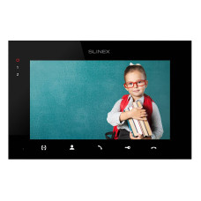 AHD відеодомофон Slinex SQ-07MTHD (black), 7” сенсорний IPS екран, запис руху, слот microSD, 197×127×20 мм