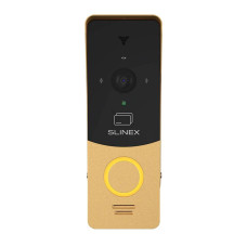 AHD панель виклику Slinex ML-20CRHD (black/gold), 2 Мп, EM-Marin зчитувач, кут огляду 115°, 45×130×24 мм