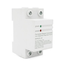 Захисне реле з контролем напруги SVP-60, 40A, LED-індикація, 220В, на DIN-рейку 2P