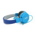 Навушники провідні Jedel WAVE6, з мікрофоном, Blue-Black, Box
