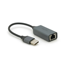Контролер USB 2.0 to Ethernet VEGGIEG - Мережевий адаптер 10/100Mbps з проводом, RTL-8152B, Aluminum, Blister-Box