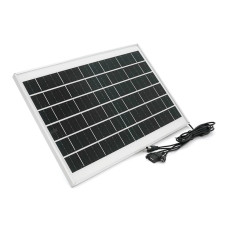 Сонячна панель 12W. Напруга 6В. Струм 2А. Вихід USB-A, mini-USB, micro-USB, DC 5.5×2.5 мм, DC 2.5×0.7 мм. 355×247×15 мм. 620 р.