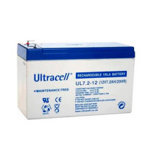 Акумуляторна батарея Ultracell UL7.2-12 AGM 12V 7,2 Ah(151 x 65 x 99) White Q8/420