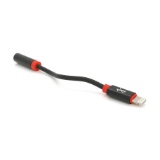 Кабель-перехідник KIN KY-202 Jack 3.5mm(F) => Lighting(M), 0.1м, Black, Box
