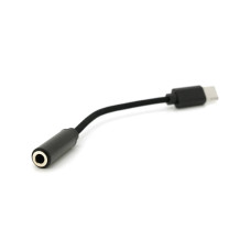 Кабель-перехідник KIN KY-222 Jack 3.5mm(F) => Type-C(M), 0.1м, Black, Box