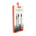 Перехідник KIN KY-233 Jack 3.5mm(M)=>Type-C(M) +Lighting(M), 110см, Black, Box
