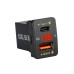 АЗУ FPUV-R, PD+QC3.0, Type-C: 30W, 5V-3A/9V-3A/12V-2.5A, USB: 18W, 5V-3.4A/9V-2A/12V-1.5A, 33x23mm, LED Red, Black