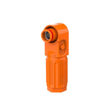 Силовий роз'єм для АКБ SRDB-200 (тато), кутовий, 200А, 1500V, IP67, Orange