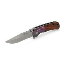 Ніж складний Browning-DA142, ручка сталь + дерево з малюнком, довжина 228 мм, 247 гр, Box
