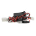 АЗУ врізне 130W-D01T03-С, PD+QC, Type-C: 100W, USB: 30W, LED підсвічування, комплект дротів з роз'ємами, 33x22х58mm, Black