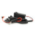 АЗУ врізне 130W-D01T03-Fuse, PD+QC, Type-C: 100W, USB: 30W, LED підсвічування, комплект проводів з роз'ємами та запобіжником, 33x22х58mm, Black