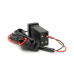 АЗУ врізне 130W-D01T03-Fuse, PD+QC, Type-C: 100W, USB: 30W, LED підсвічування, комплект проводів з роз'ємами та запобіжником, 33x22х58mm, Black