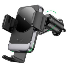Автоутримувач HOCO HW13+ Wireless Charging 15W, кріплення на решітку, затискач 50-90мм, Black, Box