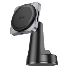 Автотримач HOCO HW16+ Wireless Charging 15W, кріплення на торпеду, магніт, Black, Box