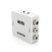 Конвертер Mini, AV to VGA, ВХІД 3RCA(мама) на ВИХІД VGA(мама), 720P/1080P, White, BOX