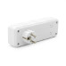 Розетка трійник із заземленням F103-White, 2 розетки+2USB+1Type-C, 2500W, 10A, 110-250V~Max, Blister