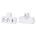Розетка трійник Т-подібний із заземленням F302-White, 2 розетки+3USB(1А), 2500W, 10A, 110-250V~Max, Blister