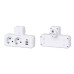 Розетка трійник Т-подібний із заземленням F303-White, 2 розетки+2USB+1Type-C, 2500W, 10A, 110-250V~Max, Blister