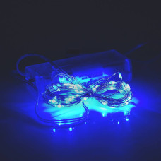 Гірлянди 100LED, 1 режим, 10 метрів, прозора ізоляція, живлення від 3*АА, Blue, ОЕМ