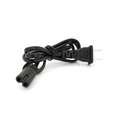 Кабель живлення CN 0.7m, 0.5mm, PC-184/2 A-C7 2 pin (американський роз'єм), Black, OEM Q50