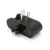 Перехідник складаний із заземленням, m-m, американка\3pin, Black, BOX