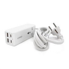 Мережевий фільтр LDNIO SС1418, 1 Розетка + 2 USB +2 Type-C, 2 м, перетин 3х0, 75мм, White, Box