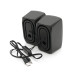 Колонки 2.0 Hotmai HN-88 USB+3.5mm, 2x3W, 20Hz-18KHz, з регулятором гучності, Blue/Red, BOX, Q24