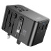 Мережевий фільтр HOCO AC18A на 1 розетку + 2 USB + USB-C, 35W, кабель 1,5 м, 220В, Black, Box