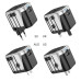 Фільтр HOCO AC5 на 1 розетку + 2 USB, 220В, кабель 1,5м, Black/Gray, Box