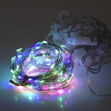 Гірлянда 300LED Штора (Red/Green/Blue/Yellow), USB+пульт, мідний провід, 8 режимів, 3*3метри, прозора ізоляція, BOX