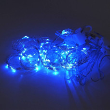 Гірлянда 200LED Штора (Blue), USB+пульт, мідний провід, 8 режимів, 3*2метри, прозора ізоляція, BOX