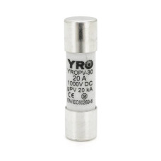 Плавкий запобіжник YROPV-30, 20A, 1000Vdc, 10×38mm, постійна напруга, 10 штук в упаковці, ціна за 1 штуку