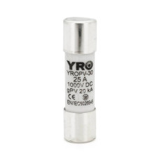 Плавкий запобіжник YROPV-30, 25A, 1000Vdc, 10×38mm, постійна напруга, 10 штук в упаковці, ціна за 1 штуку