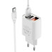 Набір BOROFONE BA58A СЗУ 2xUSB, LED+кабель Type-C, 2.4A, 1м, White, Box