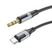 Кабель Borofone BL19 DC3.5 (тато) =>Type-C (тато), круглий, 1м, Black, Box