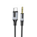 Кабель Borofone BL19 DC3.5 (тато) =>Type-C (тато), круглий, 1м, Black, Box