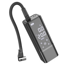Портативний повітряний насос HOCO ZP7, до 10 атм, вбудований акумулятор 5000mAh, ліхтарик, Black, Box