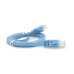Патч-корд литой плоский WEEPDA, UTP, RJ45, Cat.6, 1m, синий