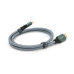 Кабель VEGGIEG V-H401 HDMI-HDMI 8K Premium, 1.0m, круглий, обплетення, Silver, конектор Black-Silver, Box