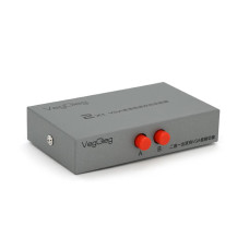 VGA спліттер Veggieg V-F201 – перемикач моніторів на 2 входи, Silver