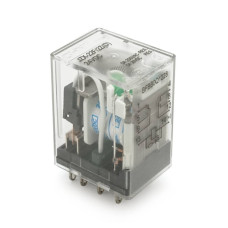 Реле електромагнітне CHINT JZX-22F(D)/2Z, DC24V, контактна група 2CO+2NO, (0,9~1,2) Вт, номінальний ток 5А, катушка 640×(1±10%)Ом, 27,5*21,5*35,5мм