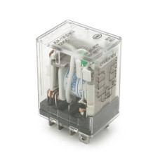 Реле електромагнітне CHINT JQX-13F(D)/2Z, DC12V, контактна група 2CO+2NO, (0,9~1,2) Вт, номінальний струм 10А, котушка 160×(1±10%)Ом, 27,5*21,5*35,5мм