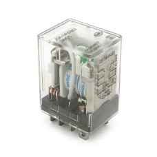 Реле електромагнітне CHINT JQX-13F(D)/2Z, DC24V, контактна група 2CO+2NO, (0,9~1,2) Вт, номінальний струм 10А, котушка 640×(1±10%)Ом, 27,5*21,5*35,5мм