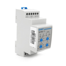 Реле контролю фаз CHINT NJYB3-13 AC220V, 3F4P, Захист U+(1,05~1,3)*Us/U-(0,7~0,95)*Us,Затримка 0,1~10с,Захист обриву/послідовності фаз/баланс20%, Ue240/415V, Ie0.75/0.47, 1CO+1NO